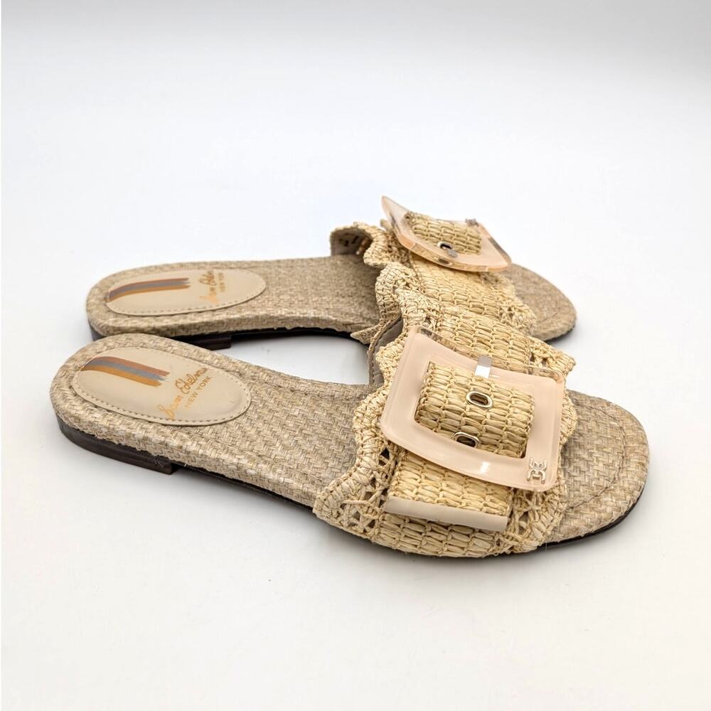 Sam Edelman Bambi Slip-On Slide Sandals Open Toe Women's Linen US6M EU36 - Picture 3 of 14